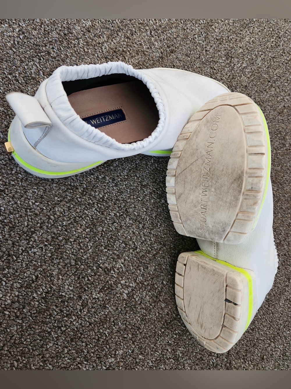 STUART WEITZMAN Leather Slip On Sneakers SW 612 - Picture 2 of 4